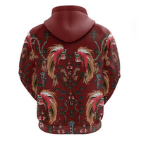 Oxblood Bird of Batik Papua Hoodie Exotic Natural Wealth of Papua LT9 - Polynesian Pride