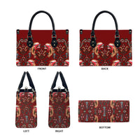 Oxblood Bird of Batik Papua Leather Bag Exotic Natural Wealth of Papua LT9 - Polynesian Pride