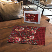 Oxblood Bird of Batik Papua Puzzle Exotic Natural Wealth of Papua LT9 - Polynesian Pride