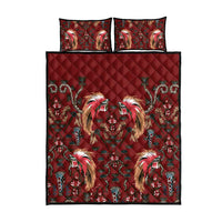 Oxblood Bird of Batik Papua Quilt Bed Set Exotic Natural Wealth of Papua LT9 - Polynesian Pride