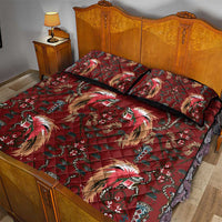 Oxblood Bird of Batik Papua Quilt Bed Set Exotic Natural Wealth of Papua LT9 - Polynesian Pride