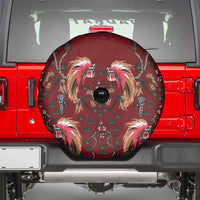 Oxblood Bird of Batik Papua Spare Tire Cover Exotic Natural Wealth of Papua LT9 - Polynesian Pride