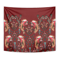 Oxblood Bird of Batik Papua Tapestry Exotic Natural Wealth of Papua LT9 - Polynesian Pride