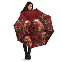 Oxblood Bird of Batik Papua Umbrella Exotic Natural Wealth of Papua LT9 - Polynesian Pride
