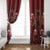 Oxblood Bird of Batik Papua Window Curtain Exotic Natural Wealth of Papua - Polynesian Pride
