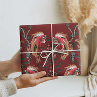 Oxblood Bird of Batik Papua Wrapping Paper Exotic Natural Wealth of Papua LT9 - Polynesian Pride