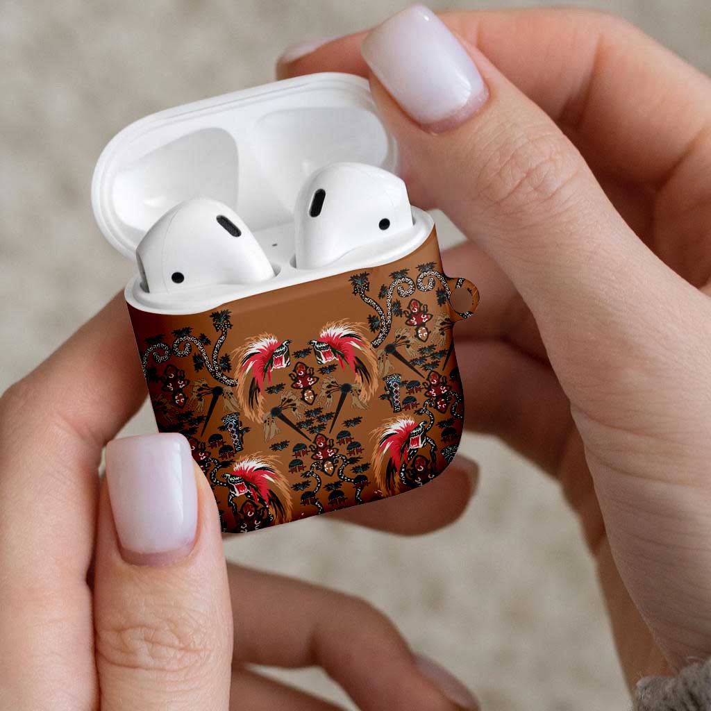 Terracotta Bird of Batik Papua AirPods Case Exotic Natural Wealth of Papua LT9 - Polynesian Pride