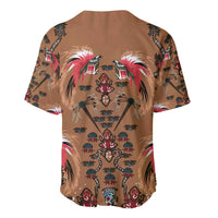 Terracotta Bird of Batik Papua Baseball Jersey Exotic Natural Wealth of Papua LT9 - Polynesian Pride