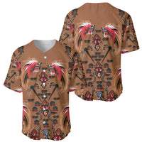 Terracotta Bird of Batik Papua Baseball Jersey Exotic Natural Wealth of Papua LT9 - Polynesian Pride