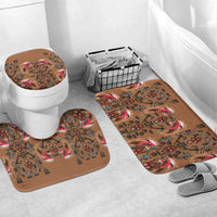 Terracotta Bird of Batik Papua Bathroom Set Exotic Natural Wealth of Papua LT9 Mat Set Only (3 pcs) One Size Gold - Polynesian Pride