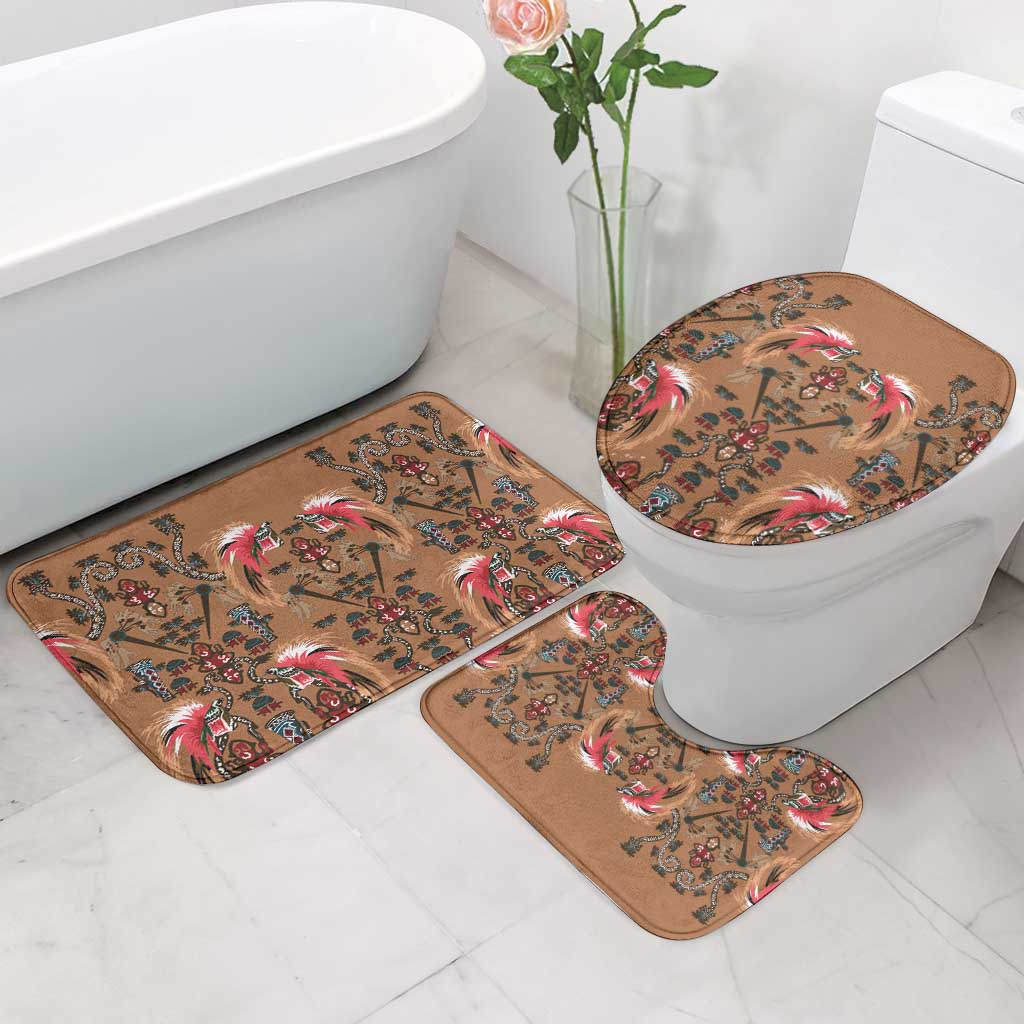 Terracotta Bird of Batik Papua Bathroom Set Exotic Natural Wealth of Papua LT9 - Polynesian Pride