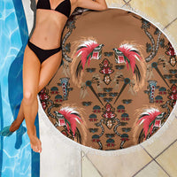 Terracotta Bird of Batik Papua Beach Blanket Exotic Natural Wealth of Papua LT9 - Polynesian Pride