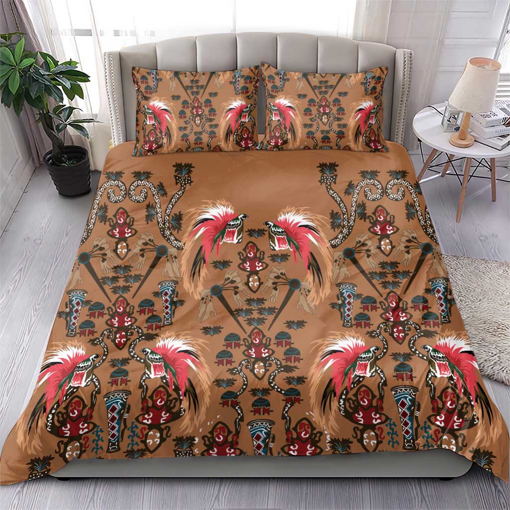 Terracotta Bird of Batik Papua Bedding Set Exotic Natural Wealth of Papua LT9 - Polynesian Pride
