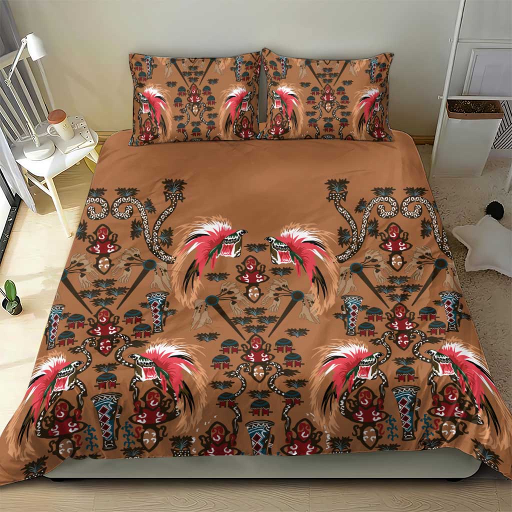 Terracotta Bird of Batik Papua Bedding Set Exotic Natural Wealth of Papua LT9 - Polynesian Pride