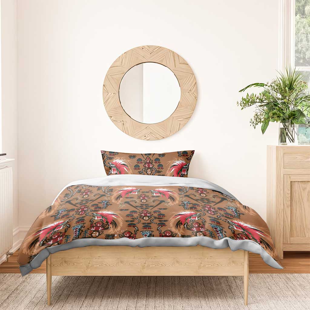 Terracotta Bird of Batik Papua Bedding Set Exotic Natural Wealth of Papua LT9 - Polynesian Pride