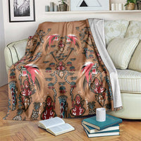Terracotta Bird of Batik Papua Blanket Exotic Natural Wealth of Papua LT9 Gold - Polynesian Pride
