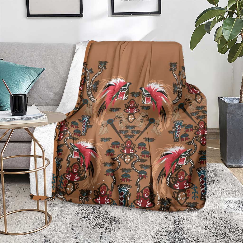 Terracotta Bird of Batik Papua Blanket Exotic Natural Wealth of Papua LT9 - Polynesian Pride