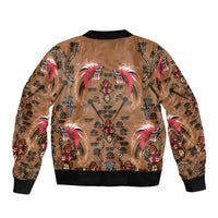 Terracotta Bird of Batik Papua Bomber Jacket Exotic Natural Wealth of Papua LT9 - Polynesian Pride