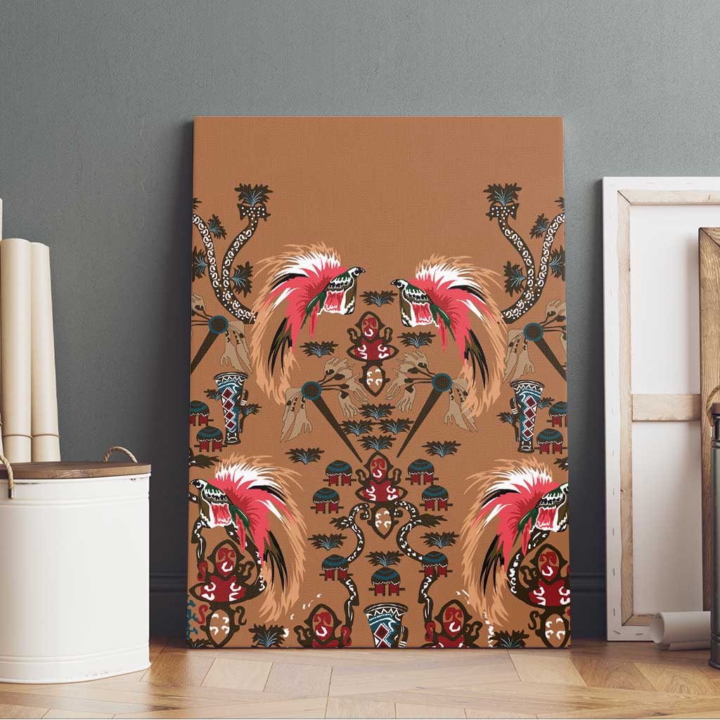 Terracotta Bird of Batik Papua Canvas Wall Art Exotic Natural Wealth of Papua LT9 - Polynesian Pride