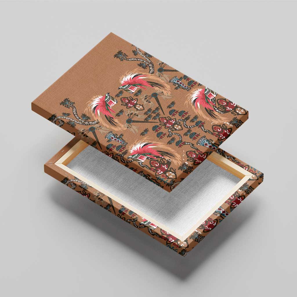 Terracotta Bird of Batik Papua Canvas Wall Art Exotic Natural Wealth of Papua LT9 - Polynesian Pride