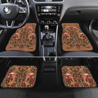 Terracotta Bird of Batik Papua Car Mats Exotic Natural Wealth of Papua LT9 Set 4pcs Gold - Polynesian Pride