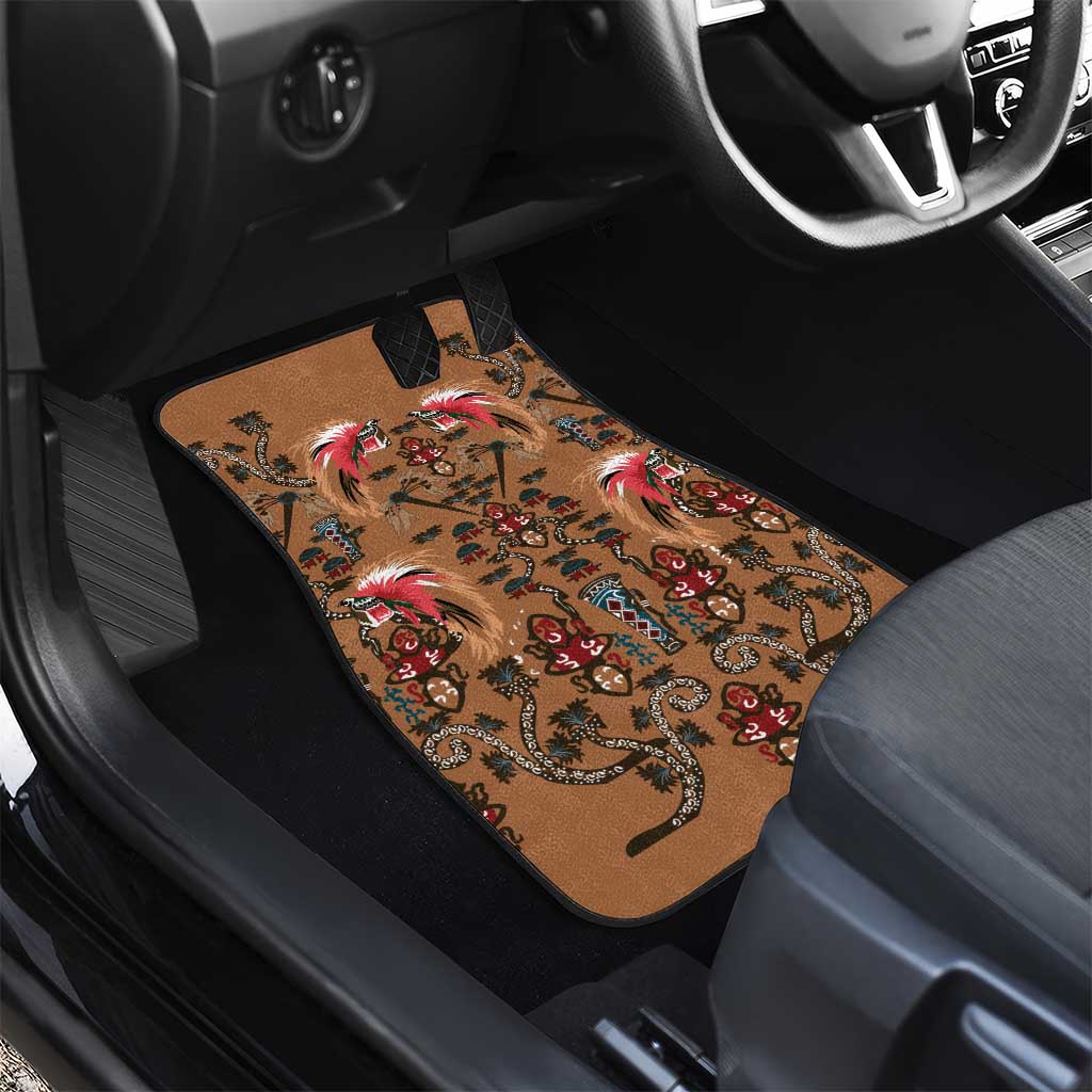 Terracotta Bird of Batik Papua Car Mats Exotic Natural Wealth of Papua LT9 - Polynesian Pride