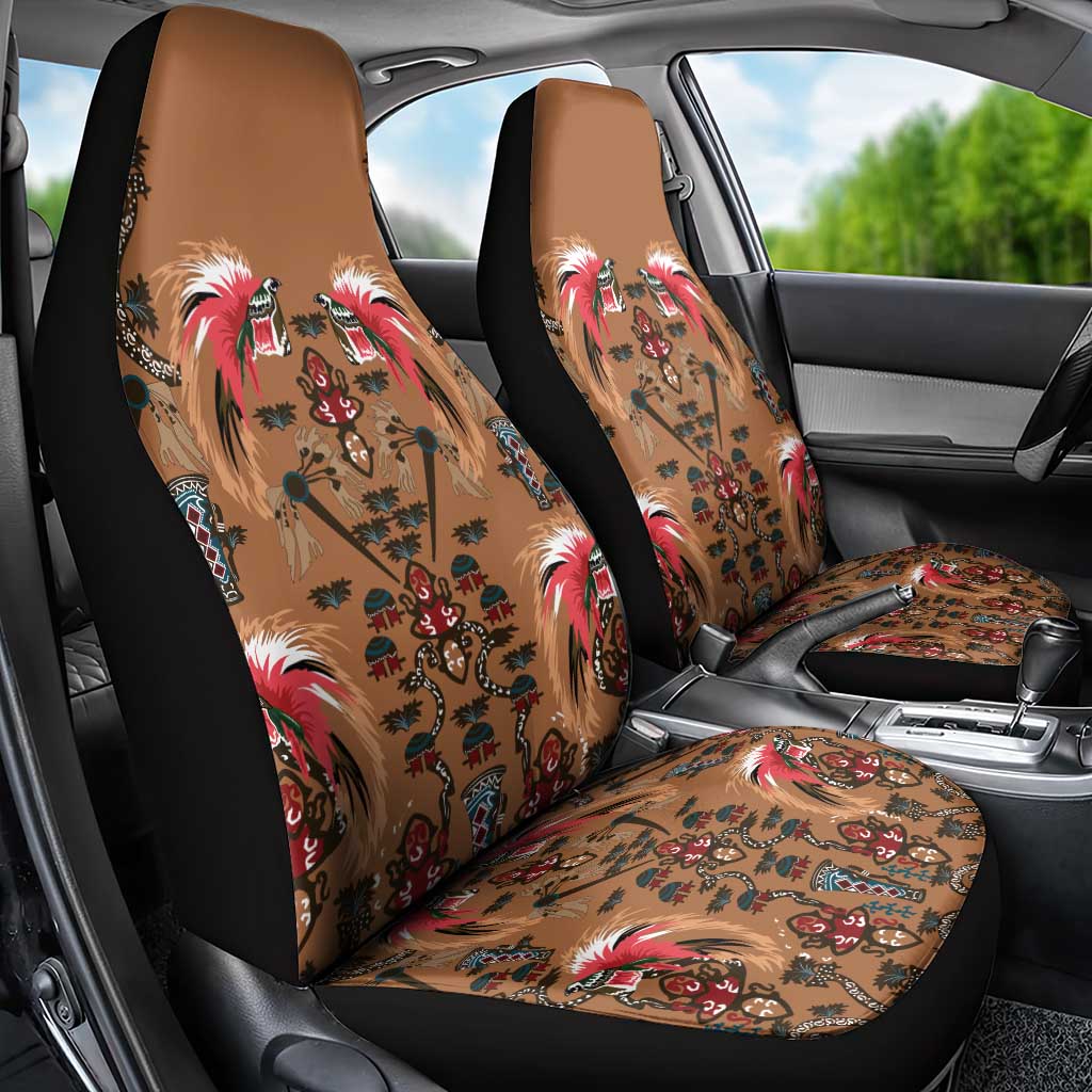 Terracotta Bird of Batik Papua Car Seat Cover Exotic Natural Wealth of Papua LT9 - Polynesian Pride