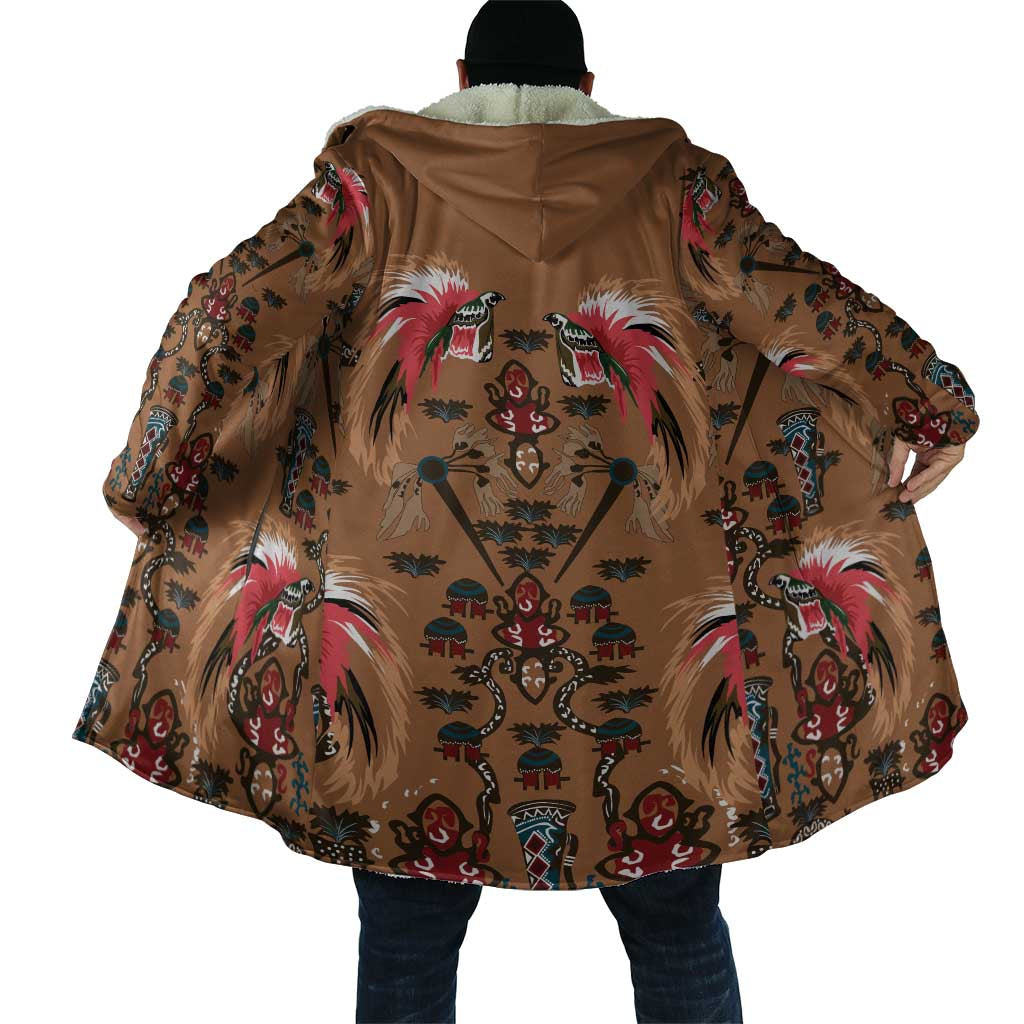 Terracotta Bird of Batik Papua Cloak Exotic Natural Wealth of Papua LT9 - Polynesian Pride