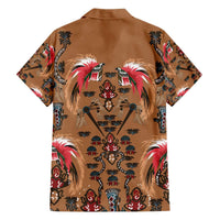 Terracotta Bird of Batik Papua Family Matching Off The Shoulder Long Sleeve Dress and Hawaiian Shirt Exotic Natural Wealth of Papua LT9 - Polynesian Pride