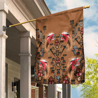 Terracotta Bird of Batik Papua Garden Flag Exotic Natural Wealth of Papua LT9 House Flag Gold - Polynesian Pride