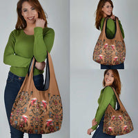 Terracotta Bird of Batik Papua Grocery Bag Exotic Natural Wealth of Papua LT9 - Polynesian Pride