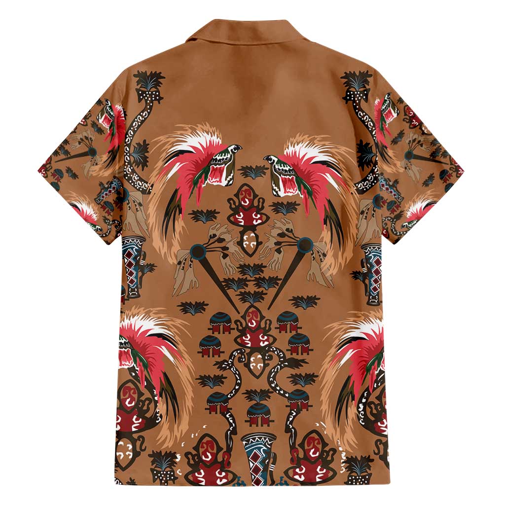 Terracotta Bird of Batik Papua Hawaiian Shirt Exotic Natural Wealth of Papua LT9 - Polynesian Pride