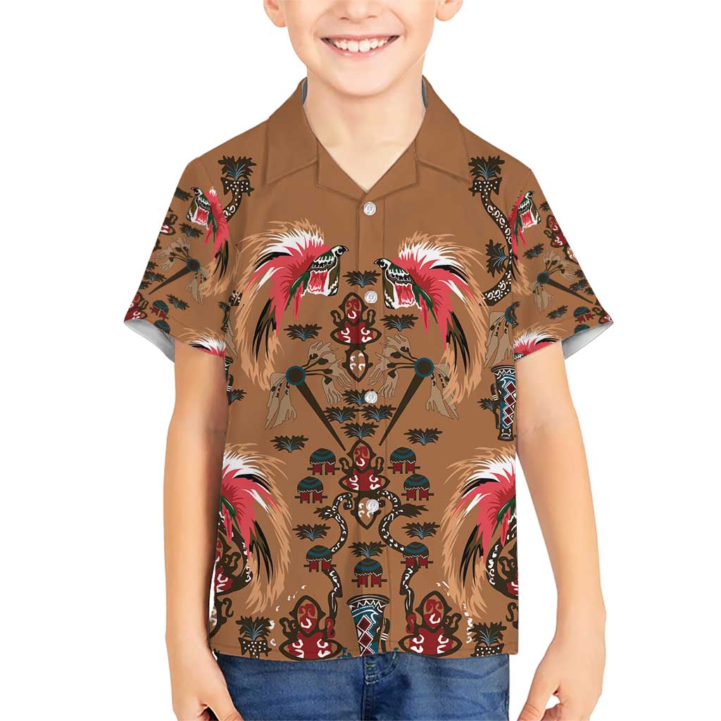 Terracotta Bird of Batik Papua Hawaiian Shirt Exotic Natural Wealth of Papua LT9 - Polynesian Pride