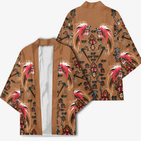 Terracotta Bird of Batik Papua Kimono Exotic Natural Wealth of Papua LT9 - Polynesian Pride