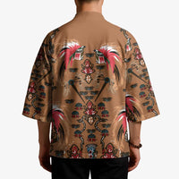 Terracotta Bird of Batik Papua Kimono Exotic Natural Wealth of Papua LT9 - Polynesian Pride