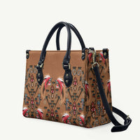 Terracotta Bird of Batik Papua Leather Bag Exotic Natural Wealth of Papua LT9 - Polynesian Pride