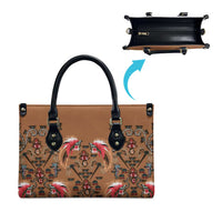 Terracotta Bird of Batik Papua Leather Bag Exotic Natural Wealth of Papua LT9 - Polynesian Pride