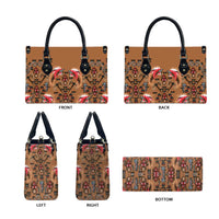 Terracotta Bird of Batik Papua Leather Bag Exotic Natural Wealth of Papua LT9 - Polynesian Pride