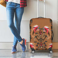 Terracotta Bird of Batik Papua Luggage Cover Exotic Natural Wealth of Papua LT9 - Polynesian Pride