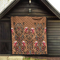 Terracotta Bird of Batik Papua Quilt Exotic Natural Wealth of Papua LT9 - Polynesian Pride