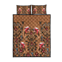 Terracotta Bird of Batik Papua Quilt Bed Set Exotic Natural Wealth of Papua LT9 - Polynesian Pride