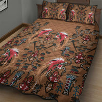 Terracotta Bird of Batik Papua Quilt Bed Set Exotic Natural Wealth of Papua LT9 - Polynesian Pride