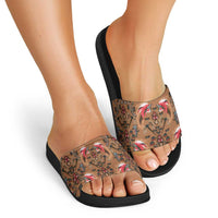 Terracotta Bird of Batik Papua Slide Sandals Exotic Natural Wealth of Papua LT9 - Polynesian Pride