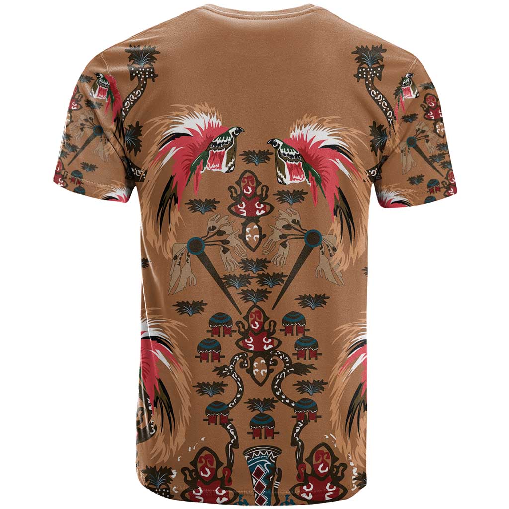 Terracotta Bird of Batik Papua T Shirt Exotic Natural Wealth of Papua LT9 - Polynesian Pride