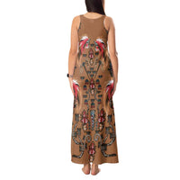 Terracotta Bird of Batik Papua Tank Maxi Dress Exotic Natural Wealth of Papua LT9 - Polynesian Pride