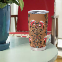 Terracotta Bird of Batik Papua Tumbler Cup Exotic Natural Wealth of Papua LT9 - Polynesian Pride