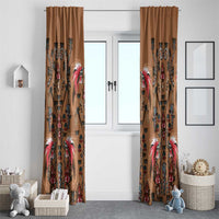Terracotta Bird of Batik Papua Window Curtain Exotic Natural Wealth of Papua LT9 - Polynesian Pride