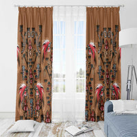 Terracotta Bird of Batik Papua Window Curtain Exotic Natural Wealth of Papua LT9 - Polynesian Pride