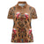 Terracotta Bird of Batik Papua Women Polo Shirt Exotic Natural Wealth of Papua - Polynesian Pride