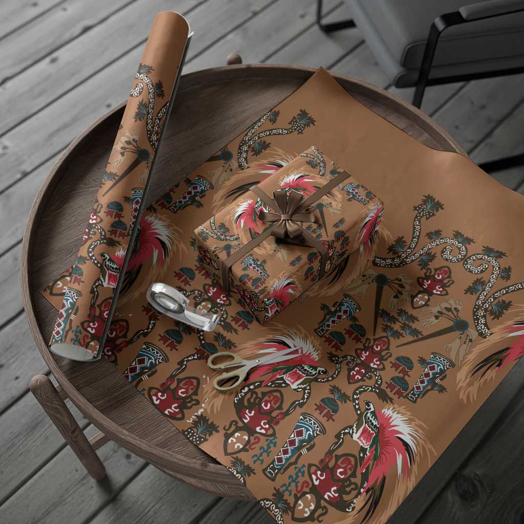 Terracotta Bird of Batik Papua Wrapping Paper Exotic Natural Wealth of Papua LT9 - Polynesian Pride